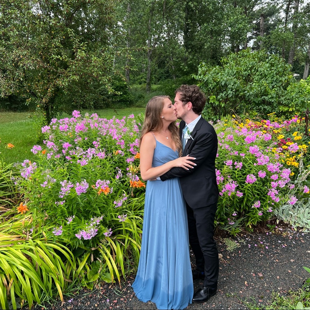 Dusty Blue Lulus Bridesmaid Dress M